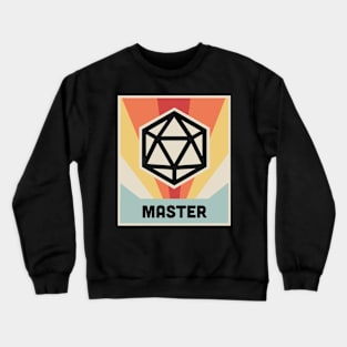 MASTER | Vintage D20 Roleplaying Game Poster Crewneck Sweatshirt